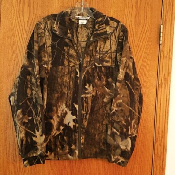 Columbia Full Zip Camo Fleece Jacket Youth Sz 18/20 - Picture 1 of 8